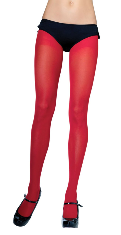 Leg Avenue Red Opaque Nylon Tights